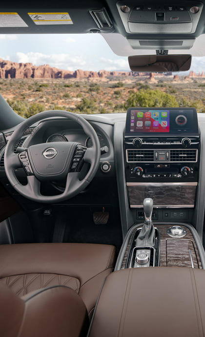 Interior dash view Nissan Patrol Y62