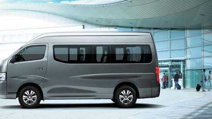 Silver Nissan Urvan